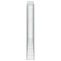 Produktbild för Gabion bågformad 400x30x220/240 cm galvaniserat järn