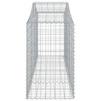 Produktbild för Gabion bågformad 200x50x80/100 cm galvaniserat järn