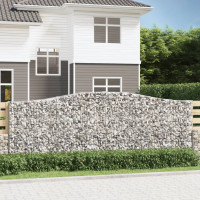 Produktbild för Gabion bågformad 400x30x140/160 cm galvaniserat järn