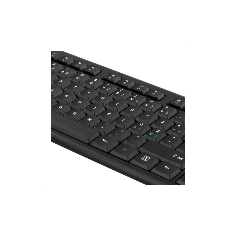 Produktbild för Deltaco TB-626 tangentbord USB Nordic Svart