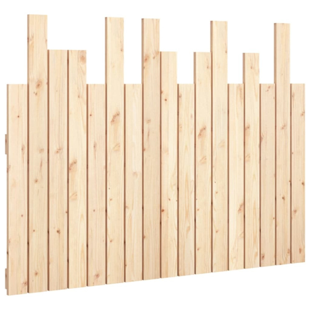 Produktbild för Väggmonterad huvudgavel 108x3x80 cm massiv furu
