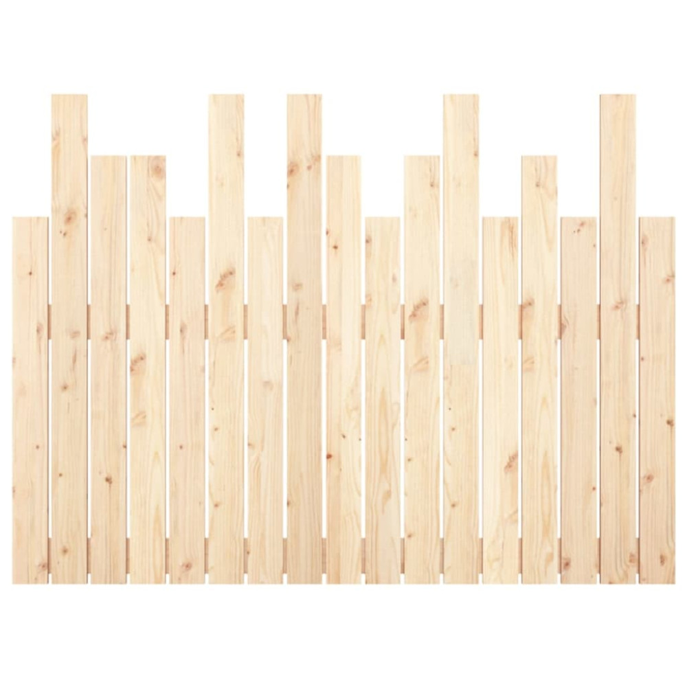 Produktbild för Väggmonterad huvudgavel 108x3x80 cm massiv furu