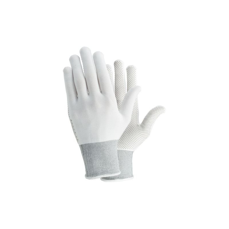 Produktbild för Textilhandske TEGERA 931 noppor vit 8