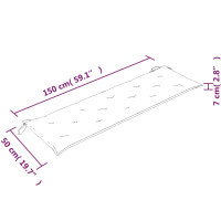 Produktbild för Bataviabänk med röd dyna 150 cm massiv teak