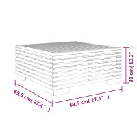 Produktbild för Soffbord för trädgården 69,5x69,5x31 cm massiv teak