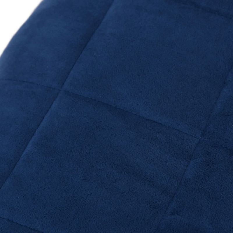 Produktbild för Tyngdtäcke blå 137x200 cm 6 kg tyg