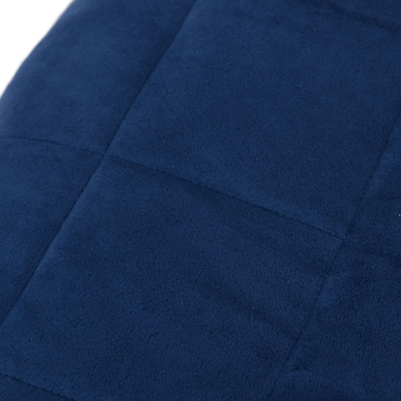 Produktbild för Tyngdtäcke blå 200x230 cm 13 kg tyg