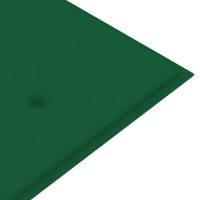 Produktbild för Bataviabänk med grön dyna 150 cm massiv teak