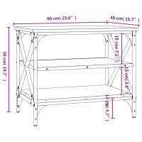 Produktbild för Tv-bänk grå sonoma 60x40x50 cm konstruerat trä