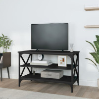 Produktbild för Tv-bänk svart 80x40x50 cm konstruerat trä
