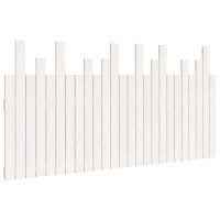 Produktbild för Väggmonterad huvudgavel vit 159,5x3x80 cm massiv furu