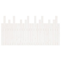 Produktbild för Väggmonterad huvudgavel vit 159,5x3x80 cm massiv furu