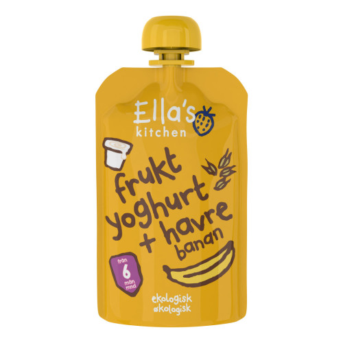Ella's Kitchen Fruktyoghurt Havre & Banan 100G 6M