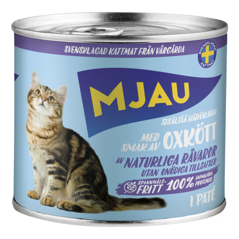 Produktbild för Mjau kattmat oxköttsmak 635g