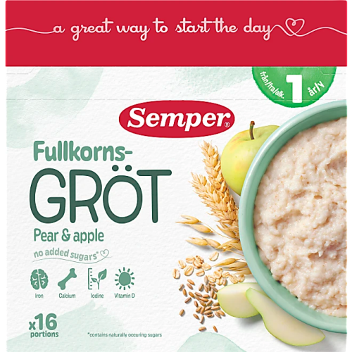Semper Fruktgröt Fullkorn 1 år 530 g
