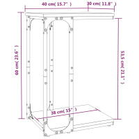 Produktbild för Soffbord sonoma-ek 40x30x60 cm konstruerat trä