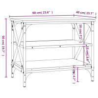 Produktbild för Tv-bänk sonoma-ek 60x40x50 cm konstruerat trä