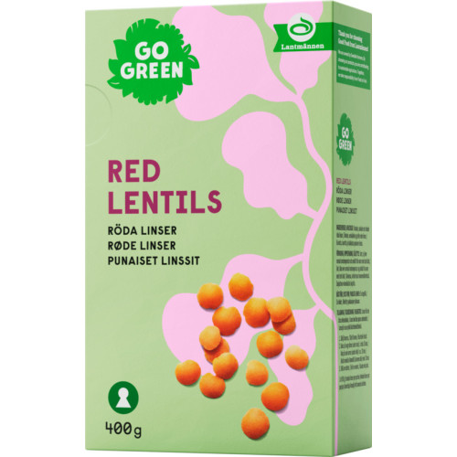 GoGreen Röda linser 400 g
