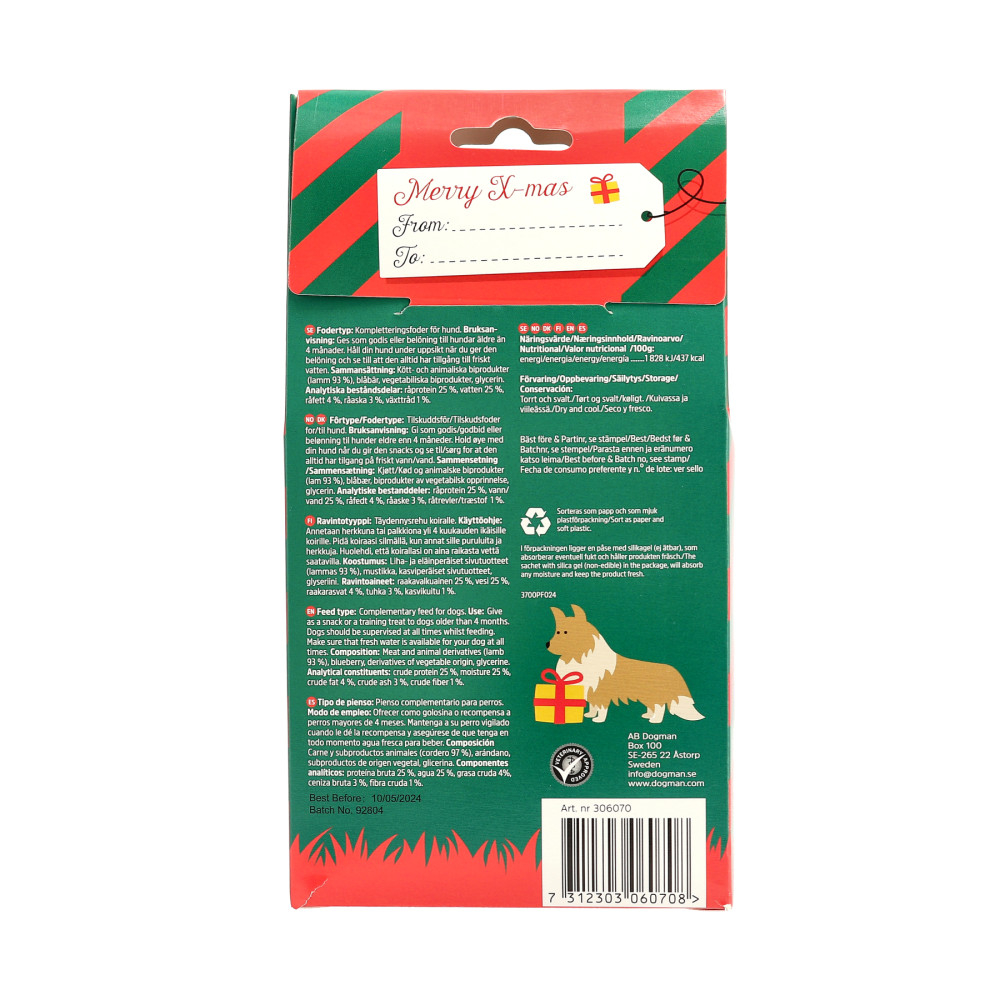 Produktbild för Julgodis Hund 80g