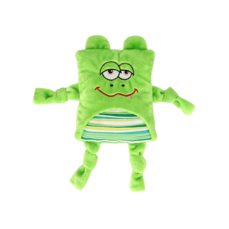 Produktbild för Dogman Leksak FroggePlutt Grön M 20cm