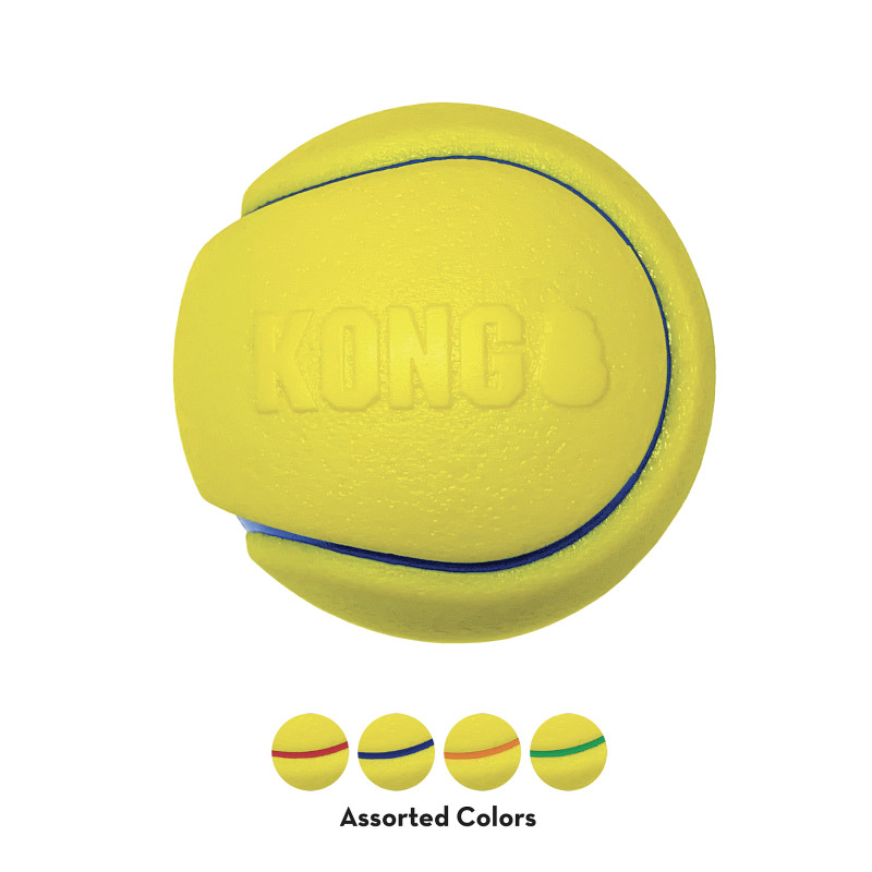 Produktbild för KONG Leksak Squeezz Tennis 2p Gul L