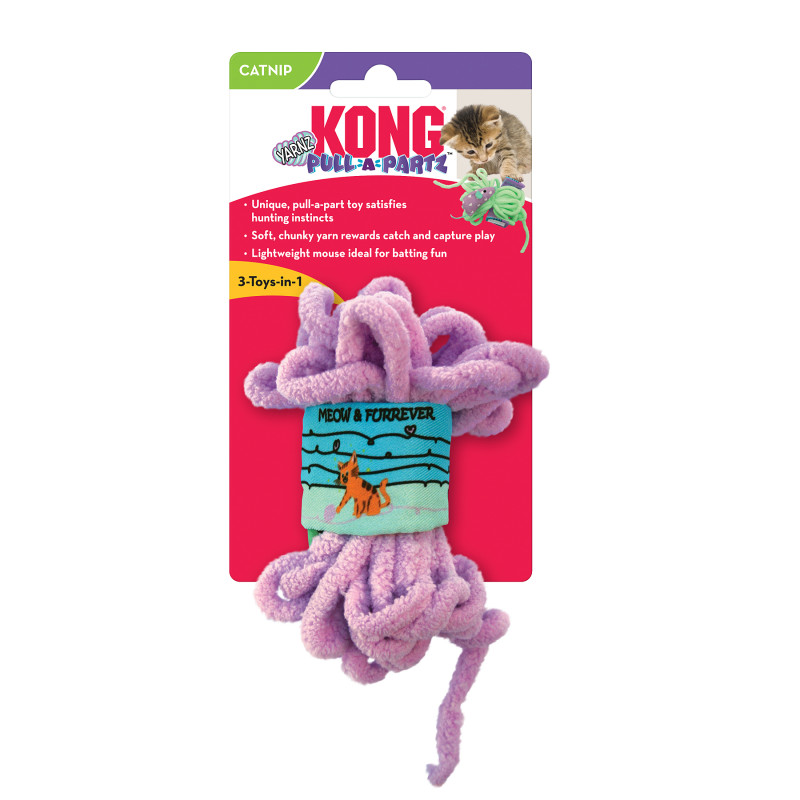 Produktbild för KONG Leksak Pull-A-Partz Yarnz Mix 6cm