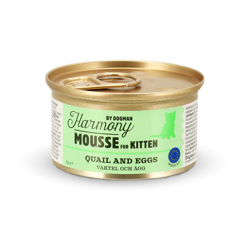Produktbild för Harmony Catfood Mousse Kitten Quail with egg 85g