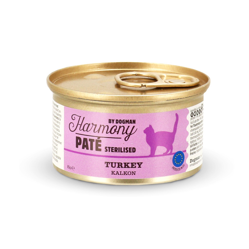 Produktbild för Harmony Catfood Paté Sterilized Turkey 85g