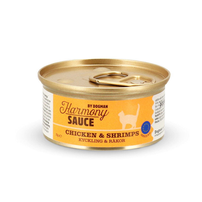 Produktbild för Harmony Catfood Sauce Adult Chicken &amp; Shrimps 70g