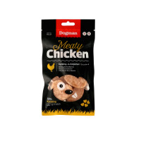 Produktbild för Dogman Hundgodis Meaty Kyckling och Rishjärtan 80g