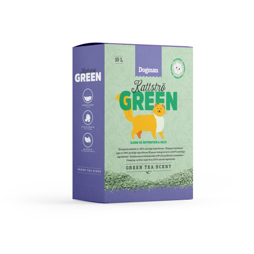 DOGMAN Dogman Kattströ Green tea scent 4kg