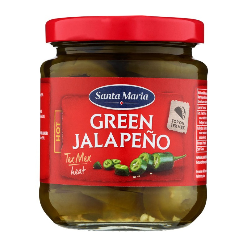 Produktbild för Green Jalapeño Hot 215g