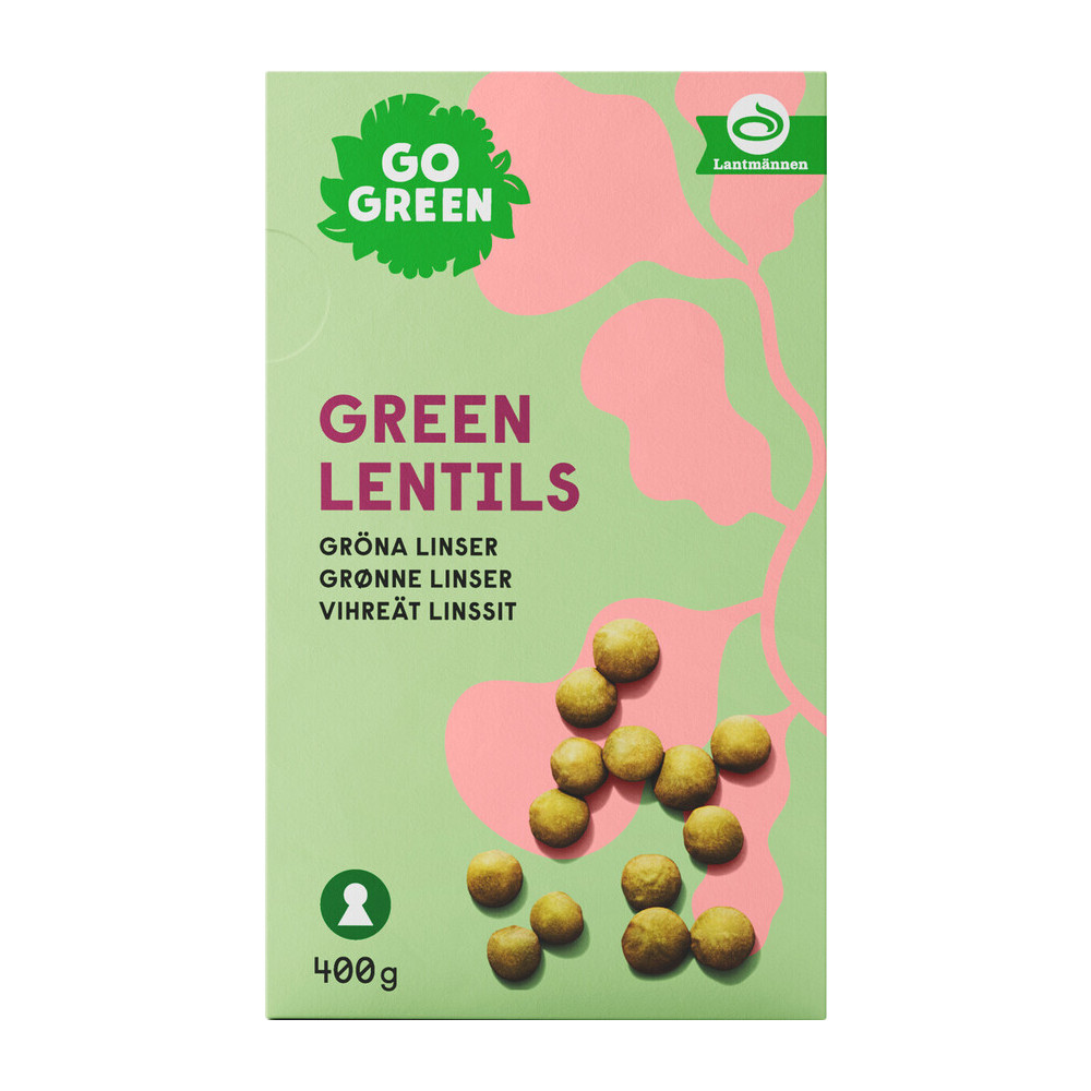 Produktbild för Gröna linser 400 g