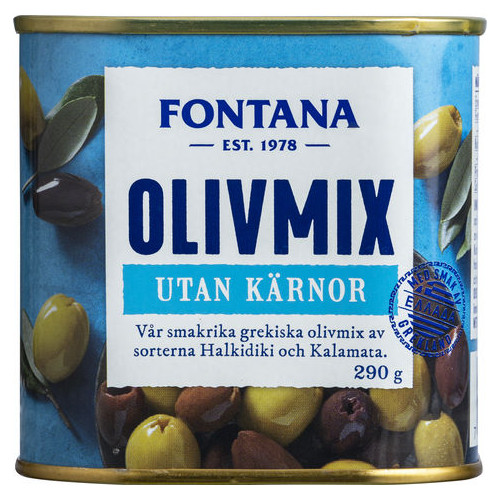 FONTANA Olivmix Kalamon & Gröna Kärnfria 290g