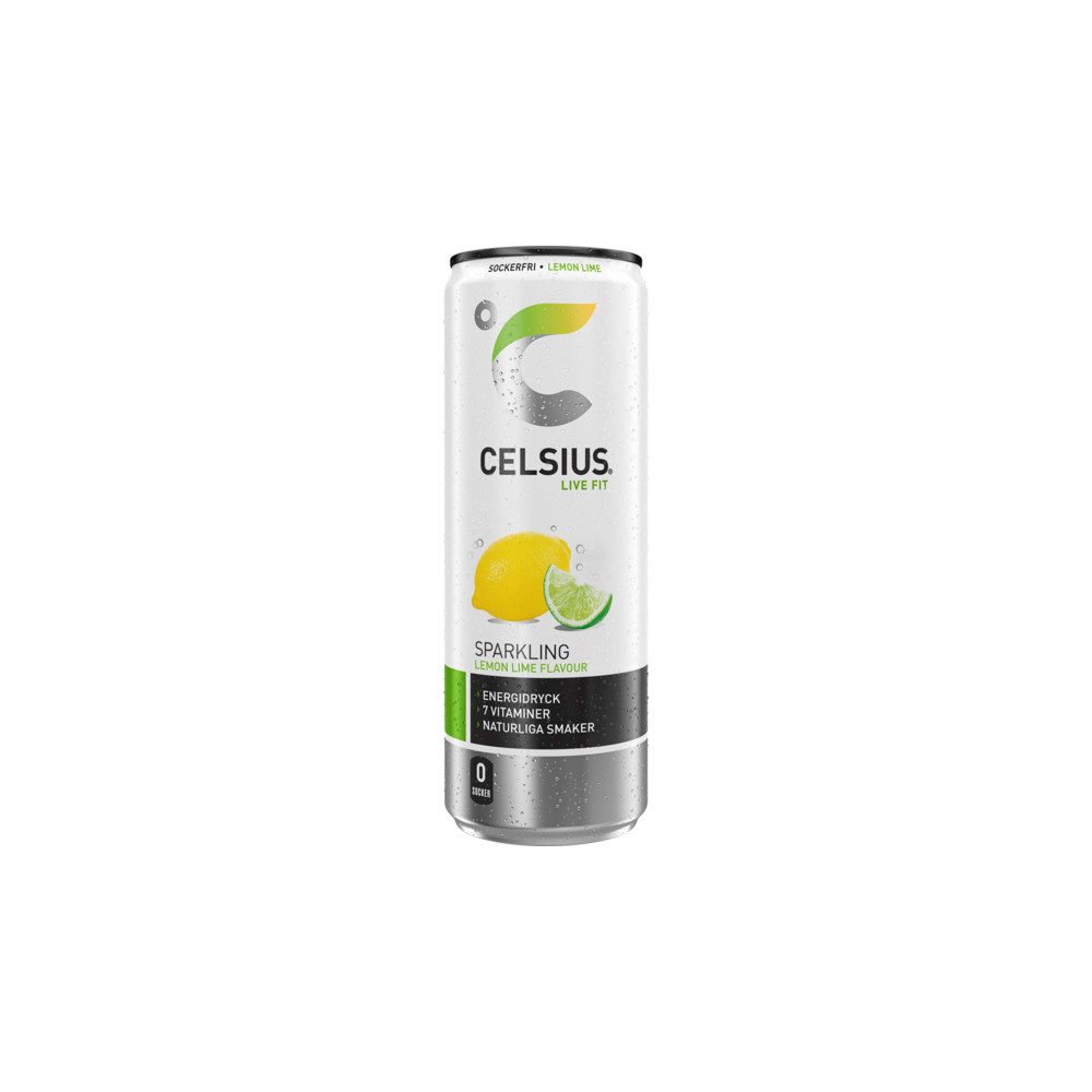 Produktbild för Celsius Citron & Lime Energidryck 35,5 cl