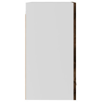 Miniatyr av produktbild för Väggskåp rökfärgad ek 39,5x31x60 cm konstruerat trä