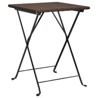 Produktbild för Hopfällbart cafébord brun 55x54x71 cm konstrotting