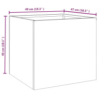 Produktbild för Odlingslådor 2 st 49x47x46 cm rosttrögt stål