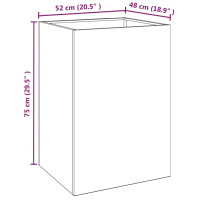 Produktbild för Odlingslåda 52x48x75 cm rosttrögt stål