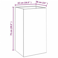 Produktbild för Odlingslåda 42x38x75 cm rosttrögt stål