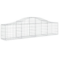 Produktbild för Gabion bågformad 5 st 200x30x40/60 cm galvaniserat järn