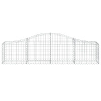 Produktbild för Gabion bågformad 5 st 200x30x40/60 cm galvaniserat järn