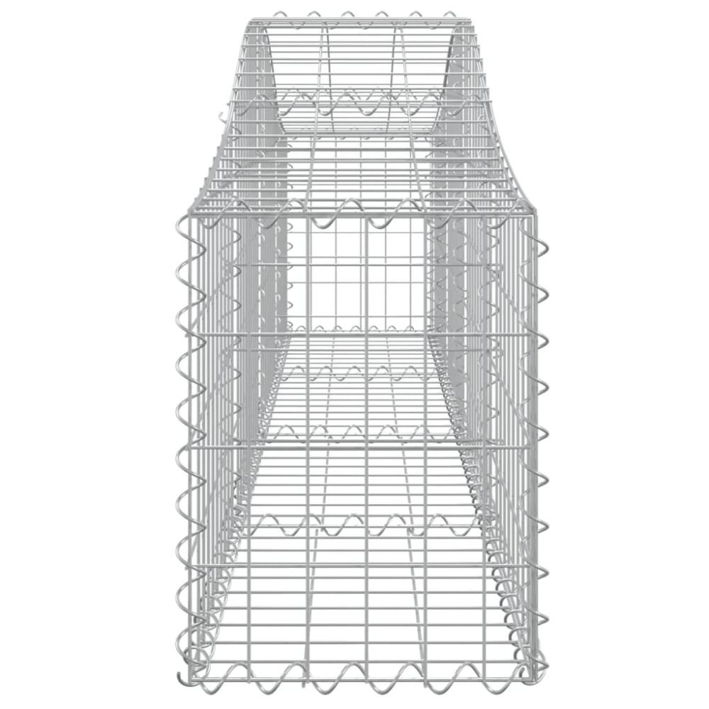 Produktbild för Gabion bågformad 5 st 200x30x40/60 cm galvaniserat järn