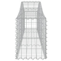 Produktbild för Gabion bågformad 5 st 200x30x40/60 cm galvaniserat järn