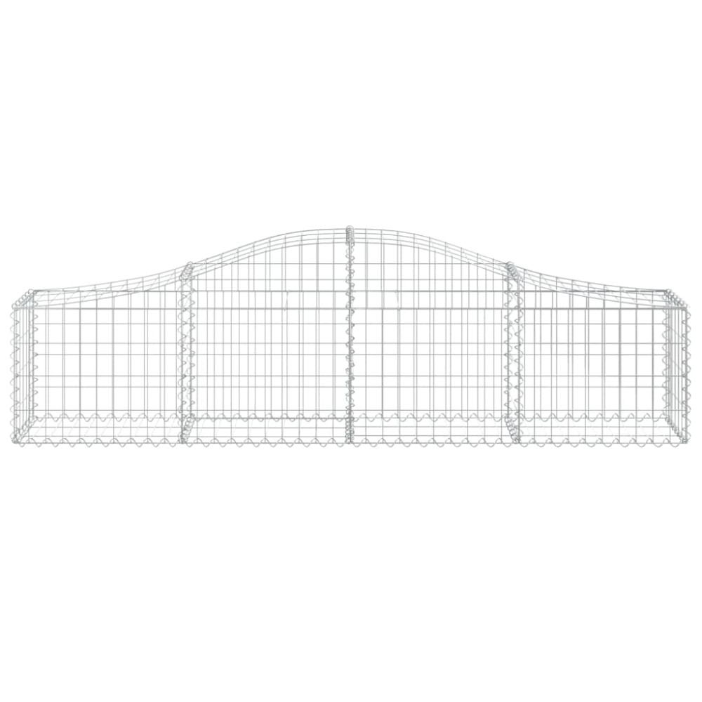 Produktbild för Gabion bågformad 2 st 200x30x40/60 cm galvaniserat järn
