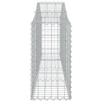Produktbild för Gabioner bågformade 4 st 200x30x60/80 cm galvaniserat järn