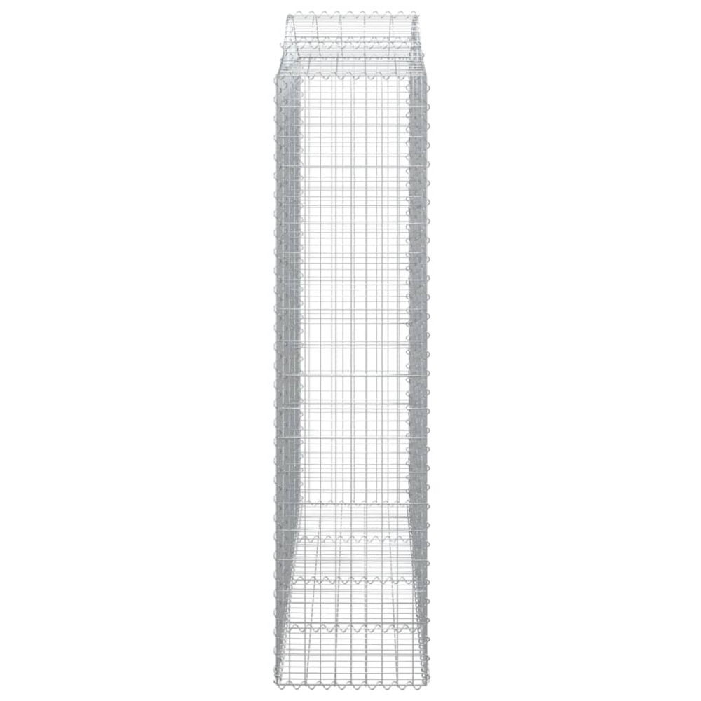 Produktbild för Gabioner bågformade 2 st 200x50x200/220 cm galvaniserat järn