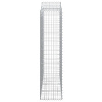 Produktbild för Gabioner bågformade 2 st 200x50x200/220 cm galvaniserat järn