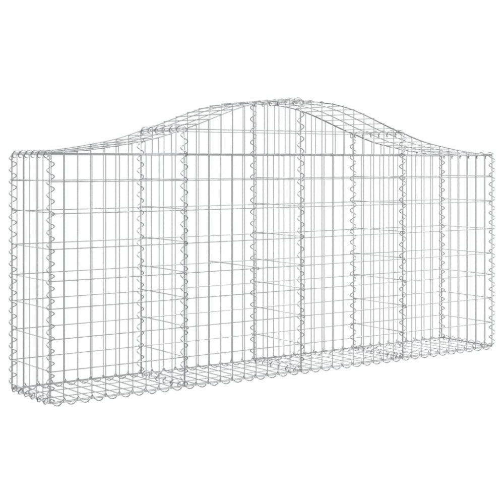 Produktbild för Gabioner bågformade 20 st 200x30x80/100 cm galvaniserat järn