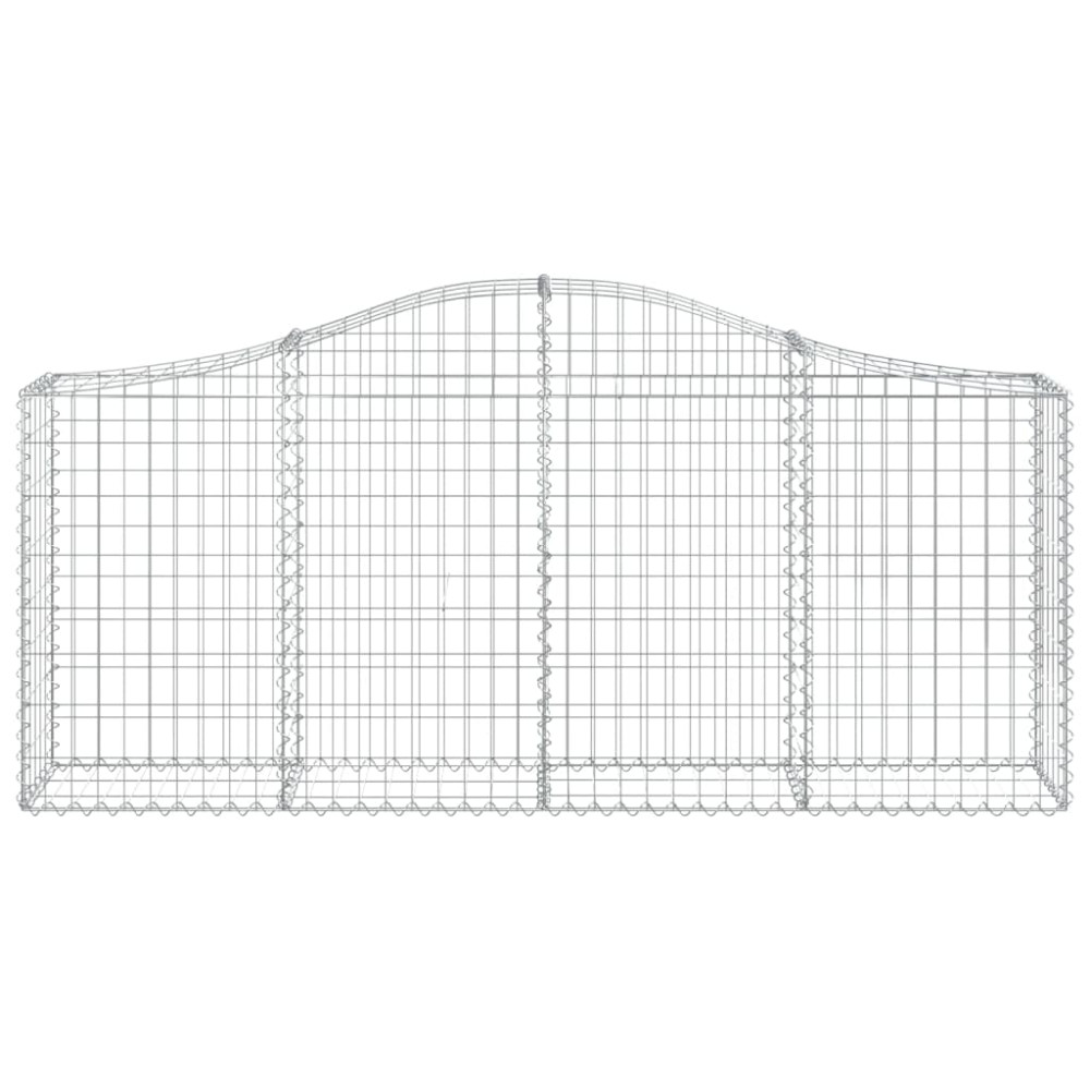 Produktbild för Gabioner bågformade 20 st 200x30x80/100 cm galvaniserat järn